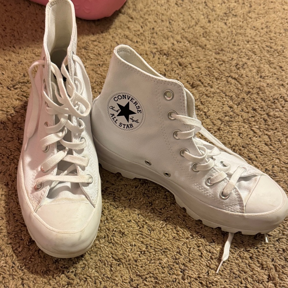 Converse White High-Top Sneakers
